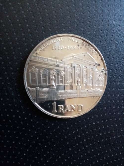 South African Silver R1.oo Coin 1985